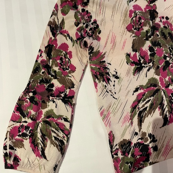 Charlotte floral one button cardigan sweater for women in size S. - Picture 6 of 8